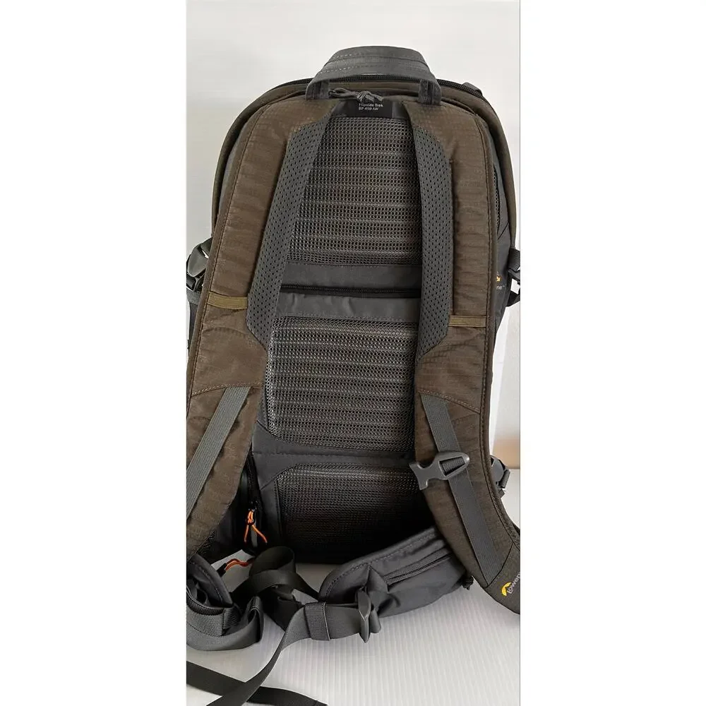 Lowepro Flipside Trek BP 450 AW DSLR Camera Hiking Backpack Gray Green